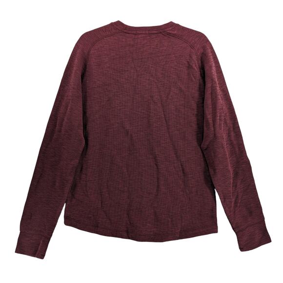 Banana Republic Double Knit Shirt S Burgundy Red Crewneck Layering Classic Tee - Picture 2 of 10